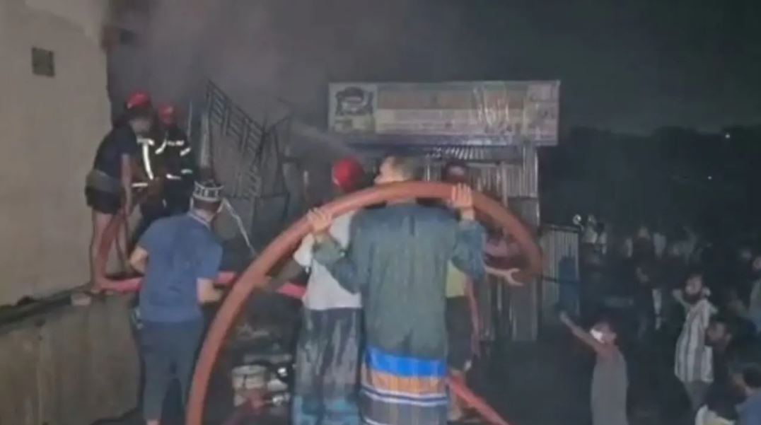 Massive fire breaks out at garment factory in Gazipur