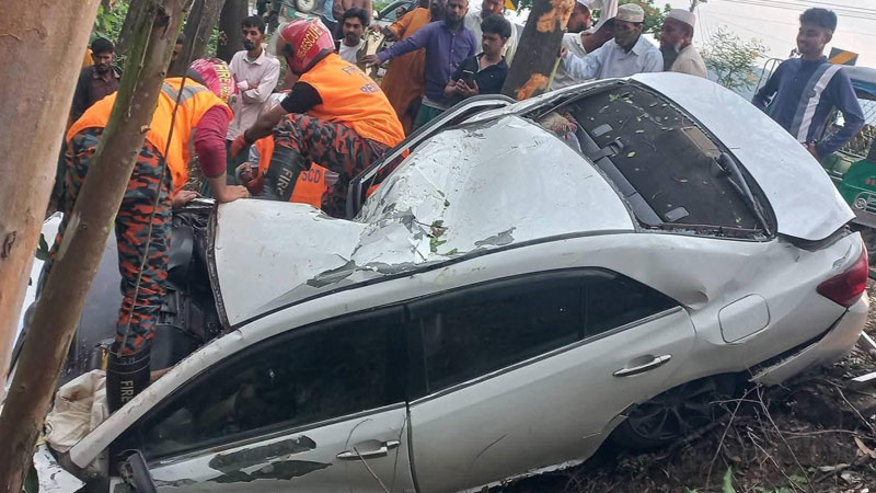 Driver killed as car crashes into tree in Mirsharai